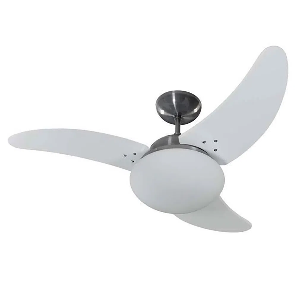 Ventilador de Teto Tron Solano CLM 3 Pás Aço Escovado Branco 220V